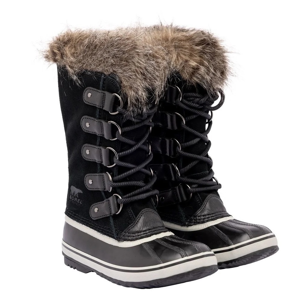 New Sorel Women's Joan of Arctic Boot Waterproof Black Lace Up Suede Boots - Picture 7 of 12